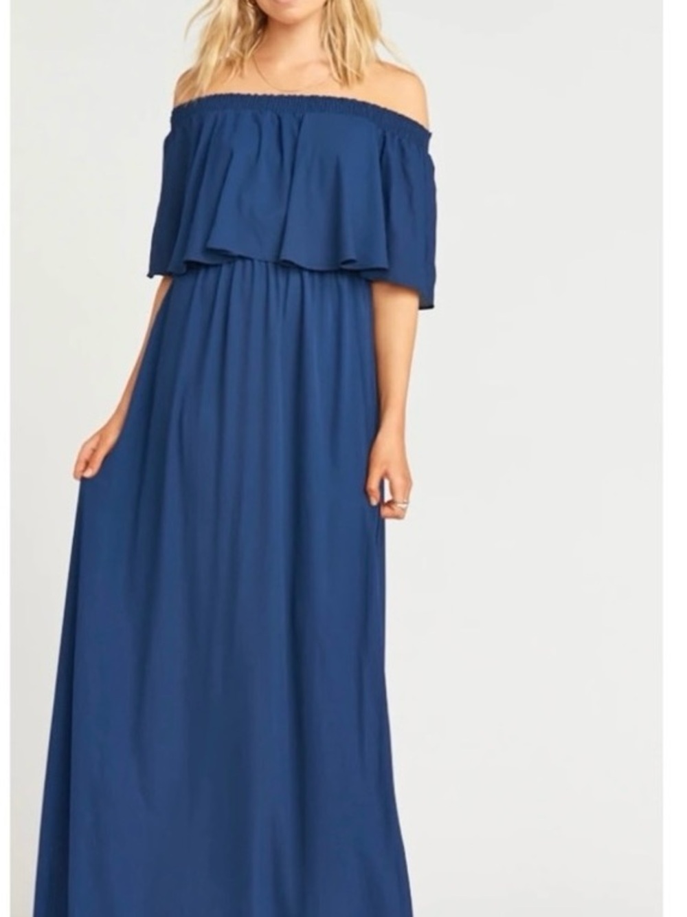 Show Me Your Mumu Hacienda Maxi Dress Rich Navy